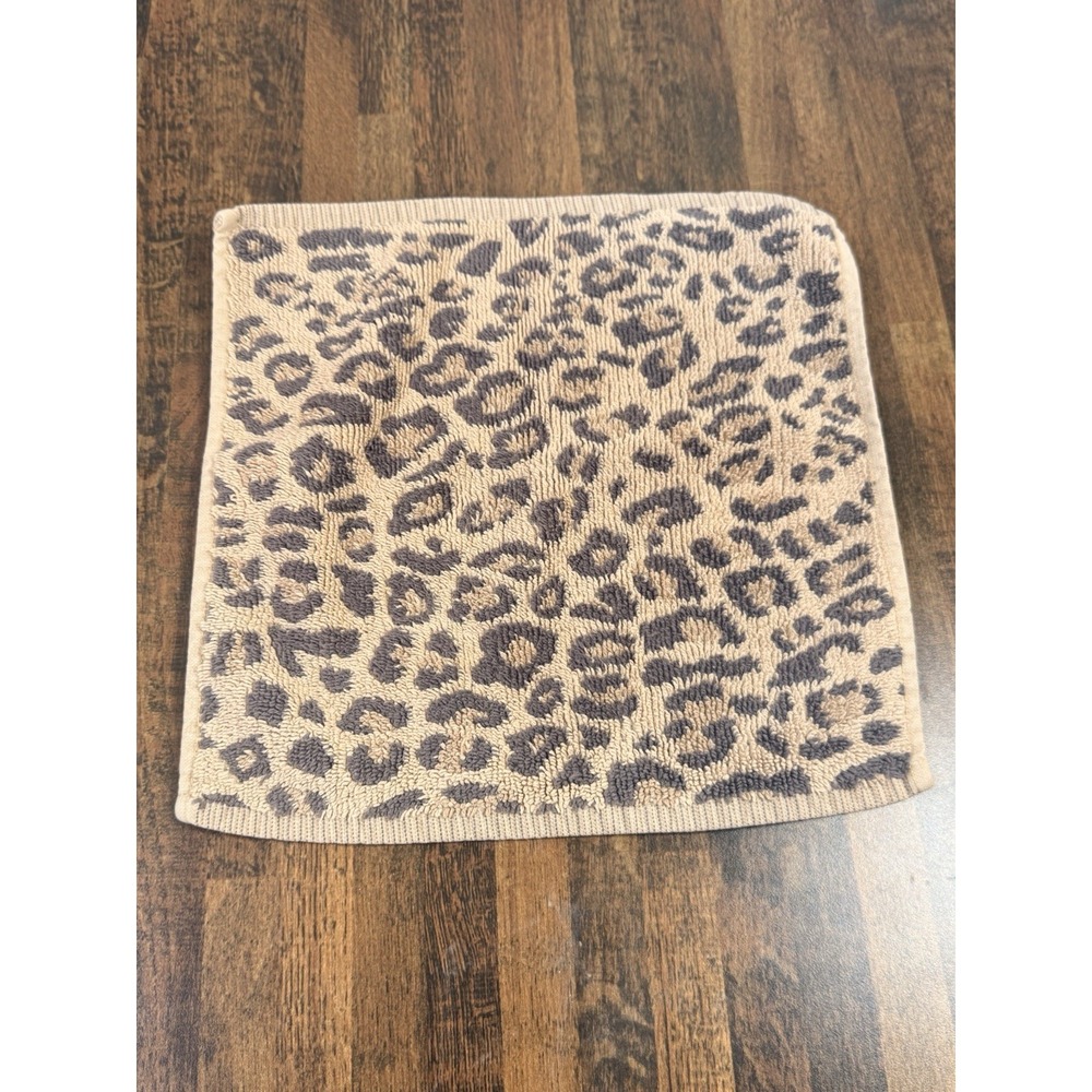 4 Pottery Barn Towels 2 Bath & 2 Hand Leopard Cheetah Animal Print 100% Cotton